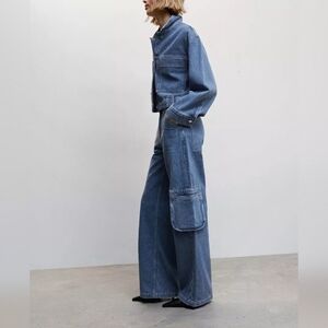 Mango Women's Pocket Cargo Jeans - Size 2 / EUR 34